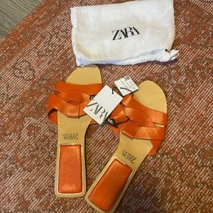 Zara Leather Flats